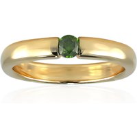 Grüner VS1 Brillant-Goldring (Annette)