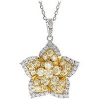 Gelber SI2 Brillant-Goldhalskette (CIRARI)