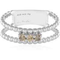 I3 Champagner-Brillant-Silberring (de Melo)