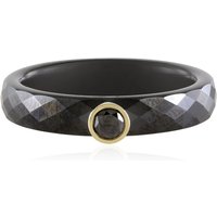 Schwarzer Brillant-Keramikring
