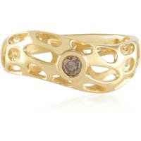 I2 Champagner-Brillant-Silberring (Ornaments by de Melo)