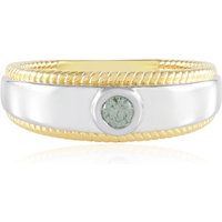 Himmelblauer I2 Brillant-Silberring