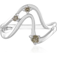 I3 Champagner-Brillant-Silberring (de Melo)