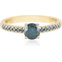 Blauer I2 Brillant-Goldring