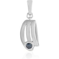 Blauer I2 Brillant-Silberanhänger
