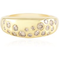 I2 Champagner-Brillant-Silberring