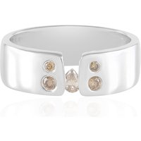 I2 Champagner-Brillant-Silberring (de Melo Essence)