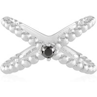 Schwarzer Brillant-Silberring (de Melo)