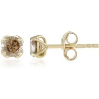 I2 Champagner-Brillant-Goldohrringe (de Melo Gold)
