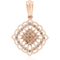 SI1 Argyle-Rose de France-Brillant-Goldanhänger (Annette)