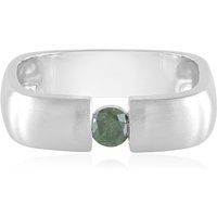 Grüner I2 Brillant-Silberring (de Melo Essence)