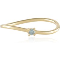 Himmelblauer SI2 Brillant-Goldring