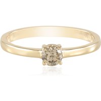 I2 Schokoladen-Brillant-Goldring (SUHANA)