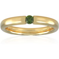 Grüner VS1 Brillant-Goldring (Annette)