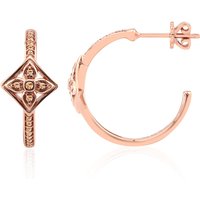 SI1 Argyle-Rose de France-Brillant-Goldohrringe (Annette)