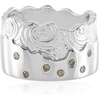 I3 Champagner-Brillant-Silberring (de Melo)