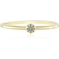 Himmelblauer SI1 Brillant-Goldring