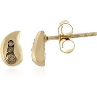I3 Champagner-Brillant-Goldohrringe (de Melo)
