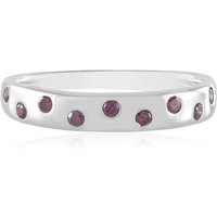 I2 Purpur-Brillant-Silberring