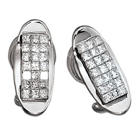 Ohrstecker 750 Gold Weißgold 1 Diamant Brillant 1 0ct. Ohrringe