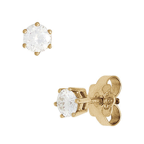 Ohrstecker rund 585 Gold Gelbgold 2 Diamanten Brillanten 0 15ct. Ohrringe