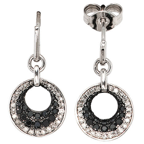 Ohrhänger rund 585 Weißgold 90 Diamanten 0 50 ct. Ohrstecker Ohrringe