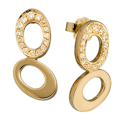 Ohrstecker 585 Gold Gelbgold 30 Diamanten Brillanten 0 30ct. Ohrringe