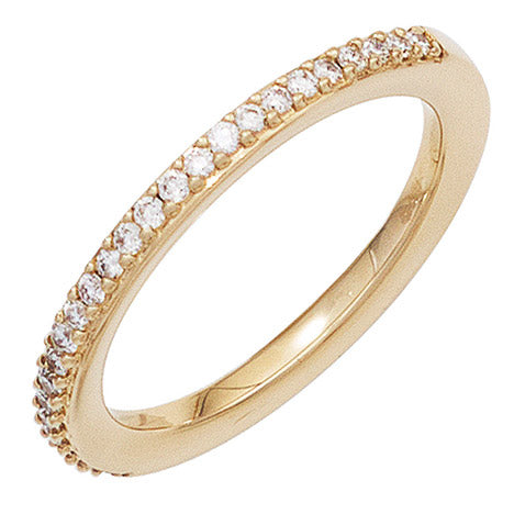 Damen Ring 585 Gold Gelbgold 26 Diamanten Brillanten 0 21ct. Goldring - 56