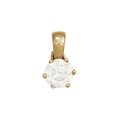 Anhänger 585 Gold Gelbgold 1 Diamant Brillant 0 10ct. Solitär Diamantanhänger