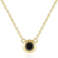 Schwarzer Brillant-Silbercollier