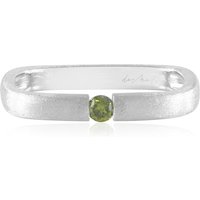 Grüner I2 Brillant-Silberring (de Melo)