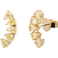 Gelber SI2 Brillant-Goldohrringe (CIRARI)