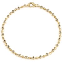 I2 Schokoladen-Brillant-Silberarmband