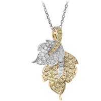 Gelber SI2 Brillant-Goldhalskette (CIRARI)