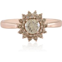 I2 Schokoladen-Brillant-Goldring (SUHANA)