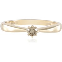 I2 Schokoladen-Brillant-Goldring