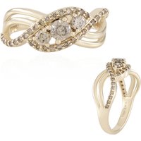 I2 Schokoladen-Brillant-Goldring (SUHANA)
