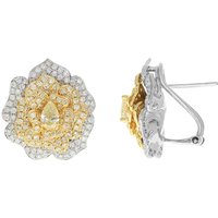 Gelber SI2 Brillant-Goldohrringe (CIRARI)