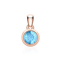 14 Karat Roségold Anhänger mit Blautopas Unkategorisiert online kaufen