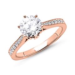 14 Karat Roségold Ring mit Diamanten Unkategorisiert online kaufen