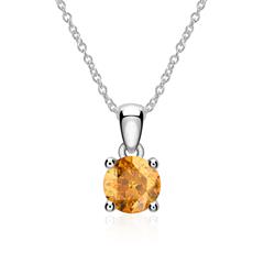 14 Karat Weißgold Kette mit Citrin Unkategorisiert online kaufen