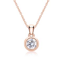 14K Roségold Kette mit lab grown Brillant im Anhänger Unkategorisiert online kaufen