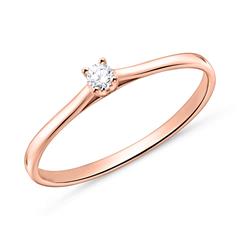 14K Roségold Solitärring mit Brillant Unkategorisiert online kaufen