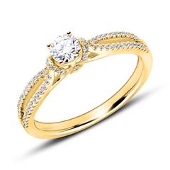 18K Gold Verlobungsring mit Brillanten Unkategorisiert online kaufen