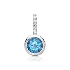 585er Anhänger Topas 5 Diamanten 0,0425 ct. Unkategorisiert online kaufen