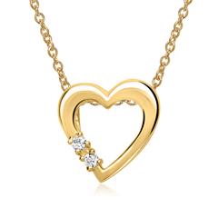 585er Gelbgold-Kette Herz 2 Diamanten Unkategorisiert online kaufen