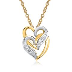 585er Gelbgold-Kette Herzen 2 Diamanten Unkategorisiert online kaufen