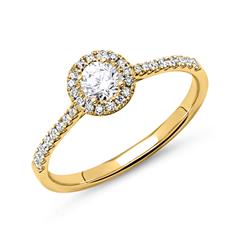 585er Gold Halo Ring mit Brillanten Unkategorisiert online kaufen