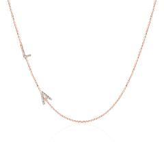 585er Roségold Kette mit 2 diamantbesetzten Buchstaben Unkategorisiert online kaufen