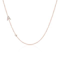 585er Roségoldkette mit Diamanten, personalisierbar Unkategorisiert online kaufen